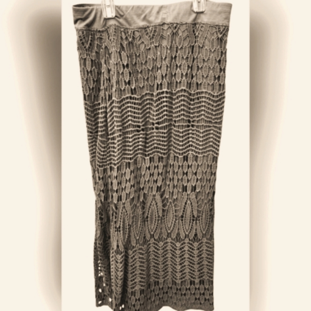 Chico's Beige Lace Maxi Skirt
